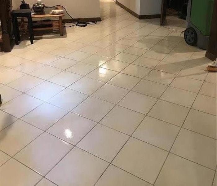 sparkling clean tile floor