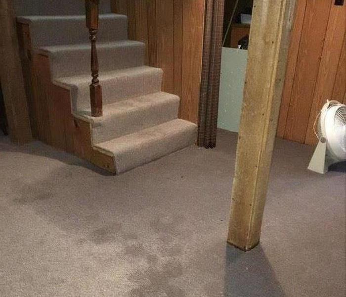 basement had water leak which saturated the carpet