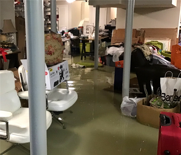 Flooded basement in Plantsville, Connecticut.